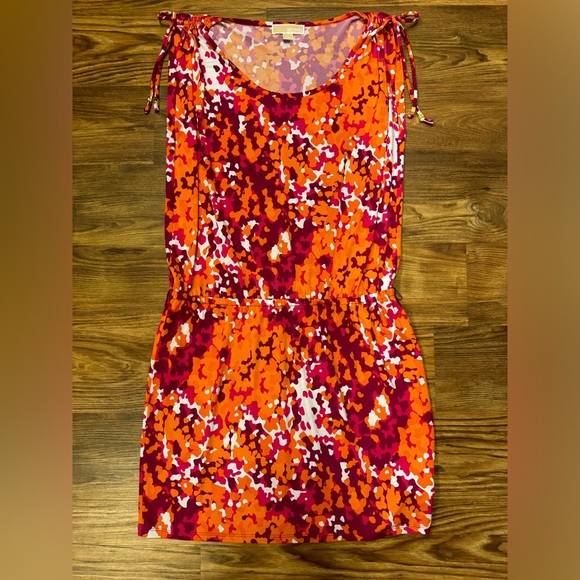 MICHAEL KORS Women’s Midi Orange Dress size Large - Picture 12 of 16